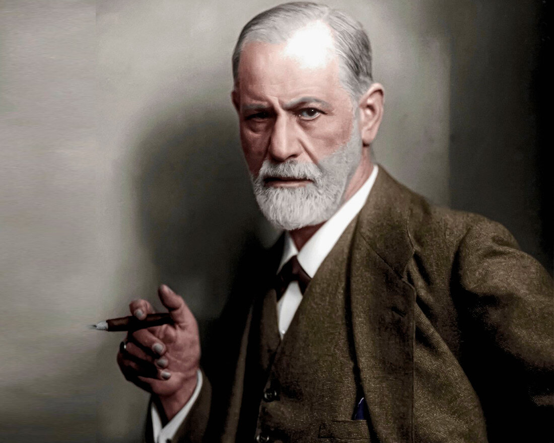 1 Раскрашенный портрет Зигмунда Фрейда