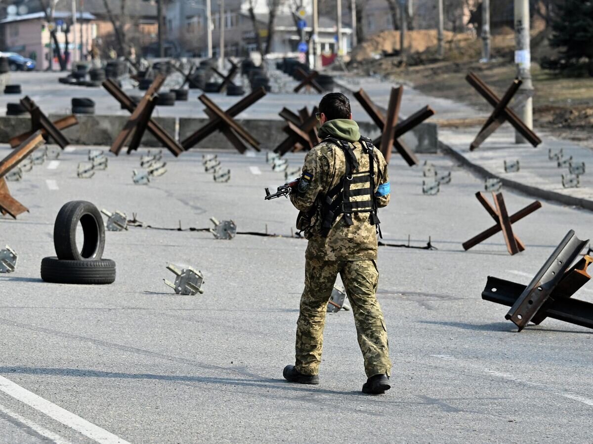    Блокпост в Киеве© AFP 2023 / Sergei Supinsky