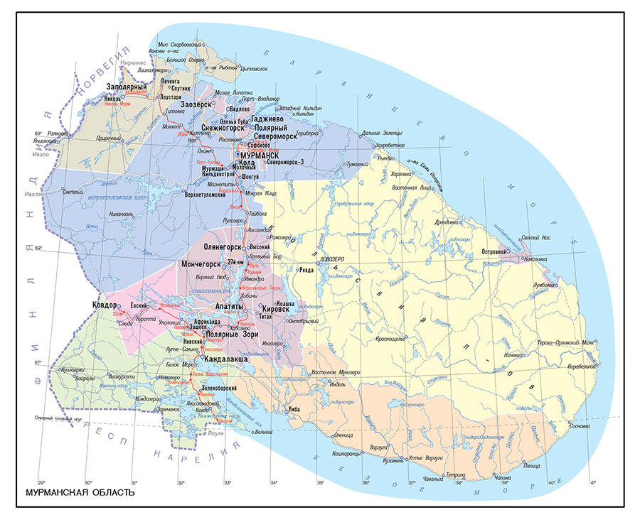 Мурманская область округ. Мурманская область на карте с населенными пунктами. Карта Мурманской области подробная с районами. Карта Мурманской области с городами подробная. Карта Мурманской области с городами и поселками.