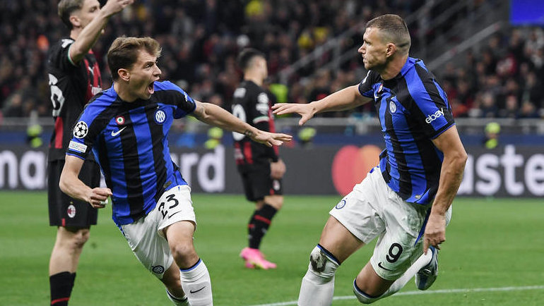    10 мая. «Милан — Интер» — 0:2. Николо Барелла и Эдин Джеко. Global Look Press