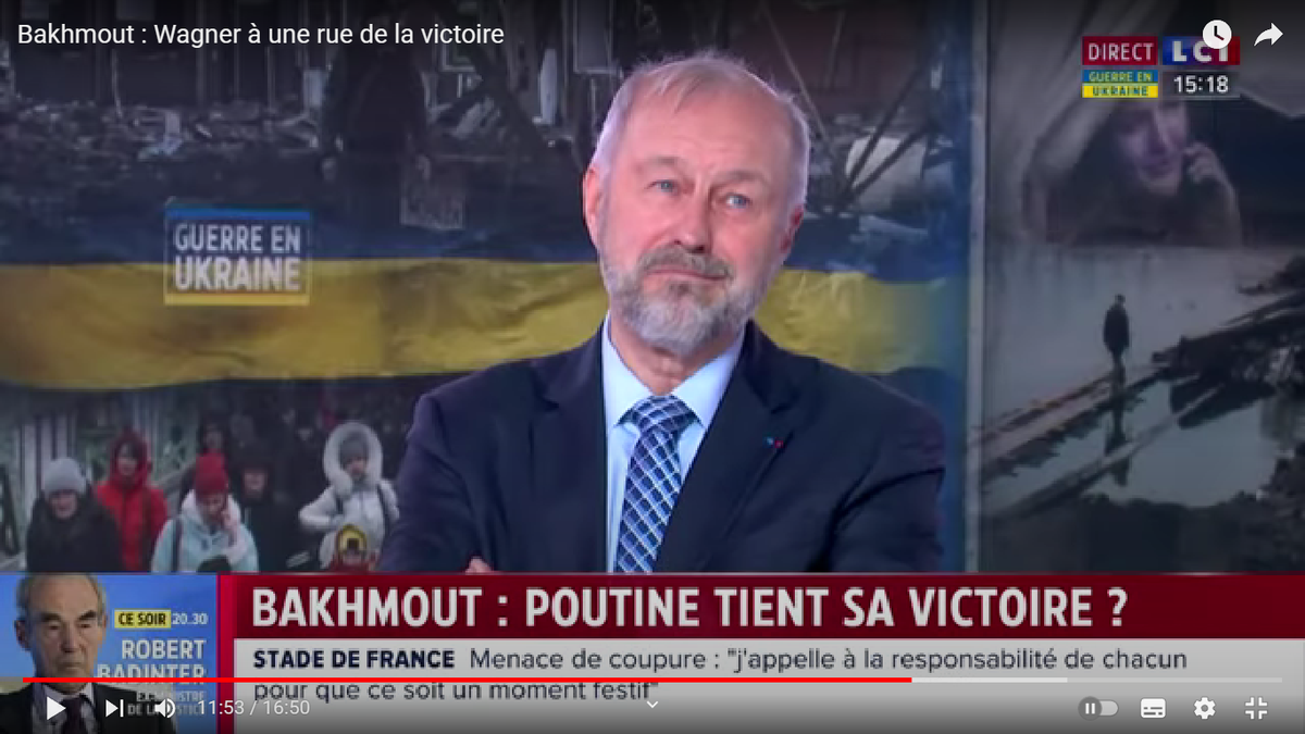 Генерал Шованси. Скриншот из передачи, с канала LCI в YouTube