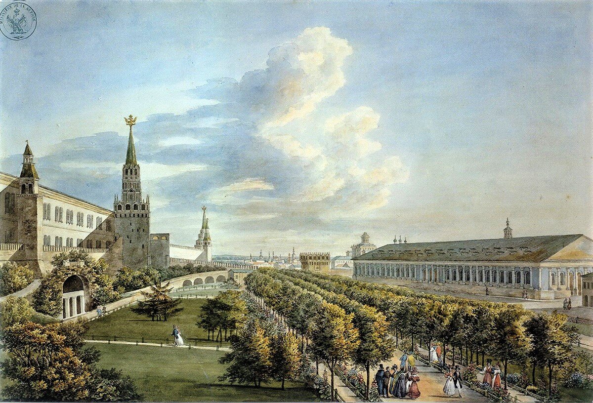 Огюст-Антуан Кадоль. Манеж и Кремлевский сад. 1823–1824 годы 
