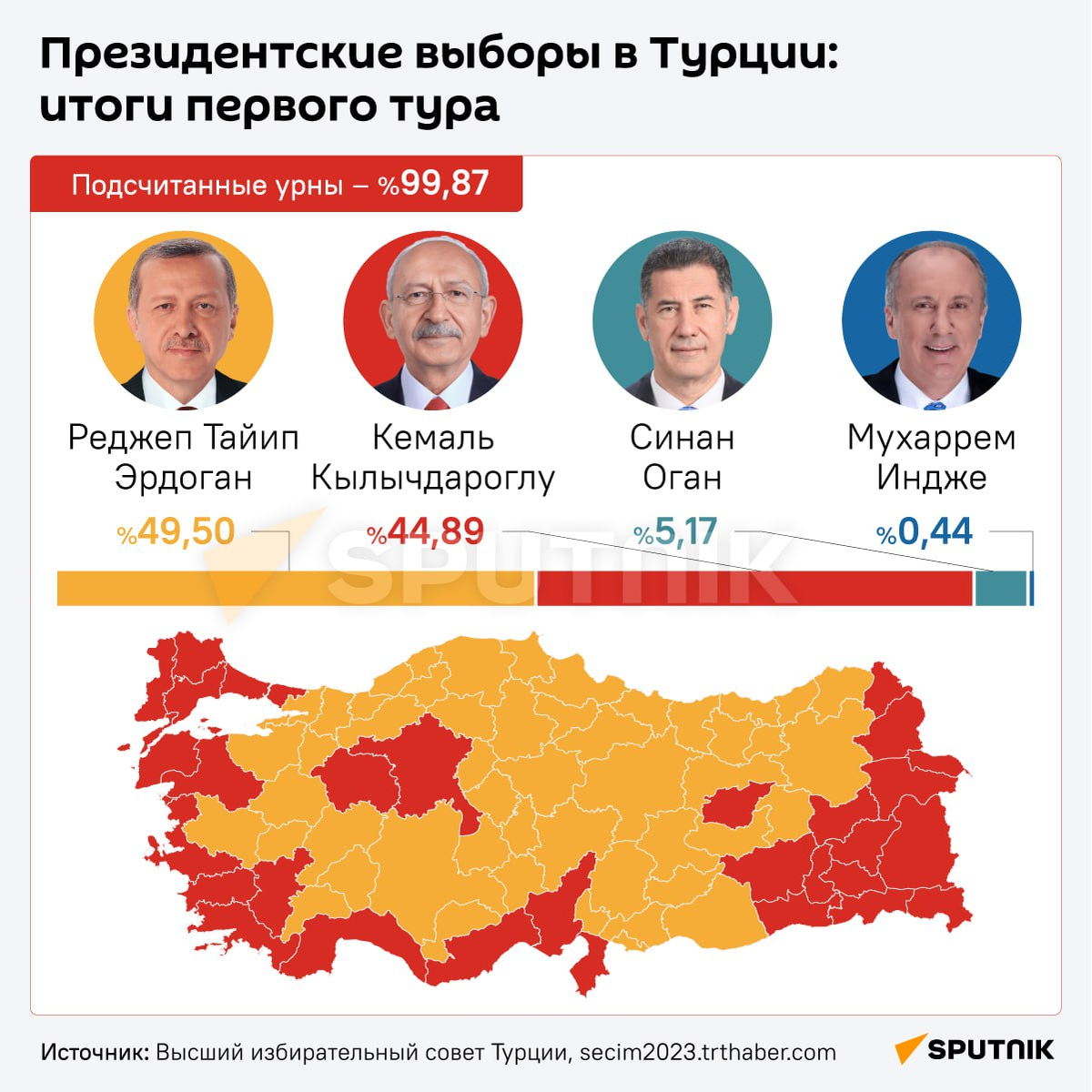 Карта голосования в турции