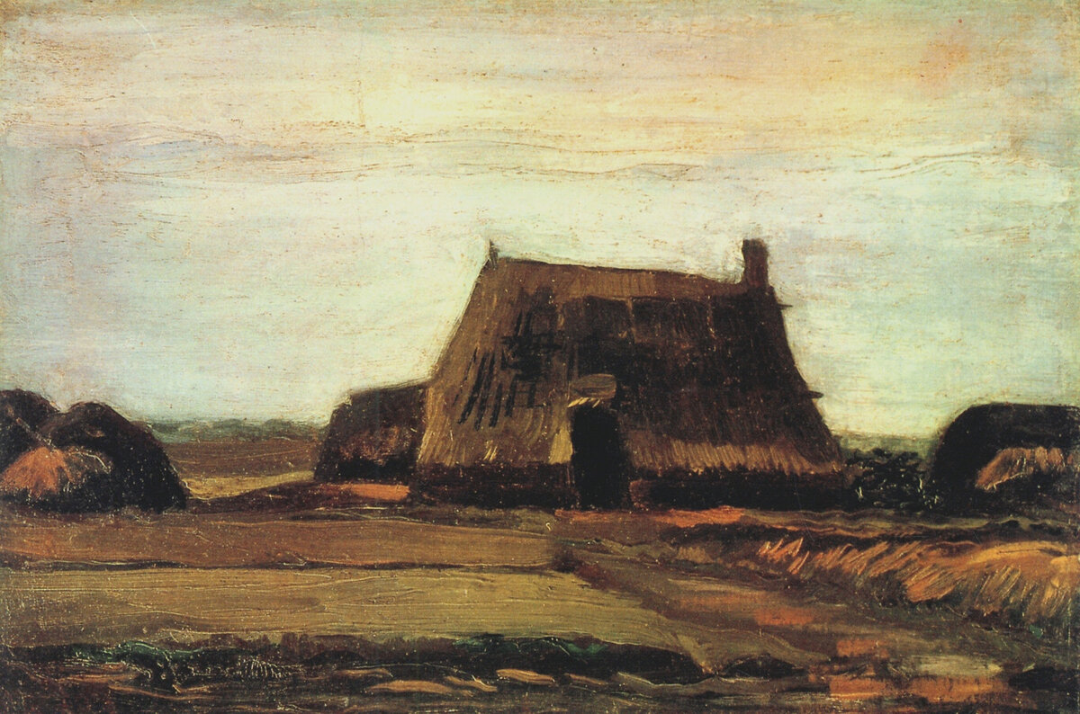 "Ферма и кипы торфа" 1883