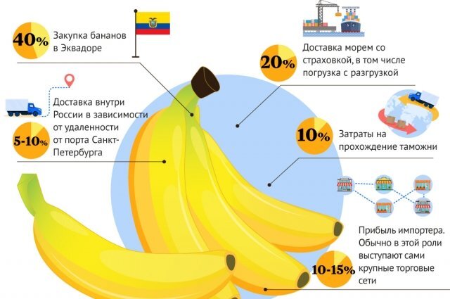    Из чего складывается цена банана. Инфографика