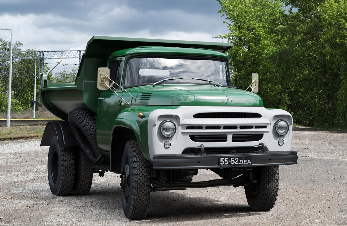 ЗИЛ-130 с полуэллиптическим кузовом, такой кузов ещё называли "корытом"