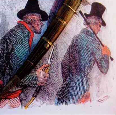 Чаще использовался такой вариант этого хвата. Лезвие обращено внутрь. Это Испания.