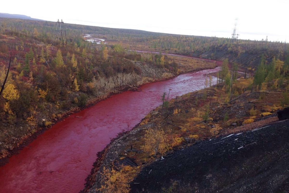 Кровавый пролив. Река Далдыкан в Норильске. Кровавая река Далдыкан Норильск. Красная река Далдыкан. Норильск красная река Далдыкан.