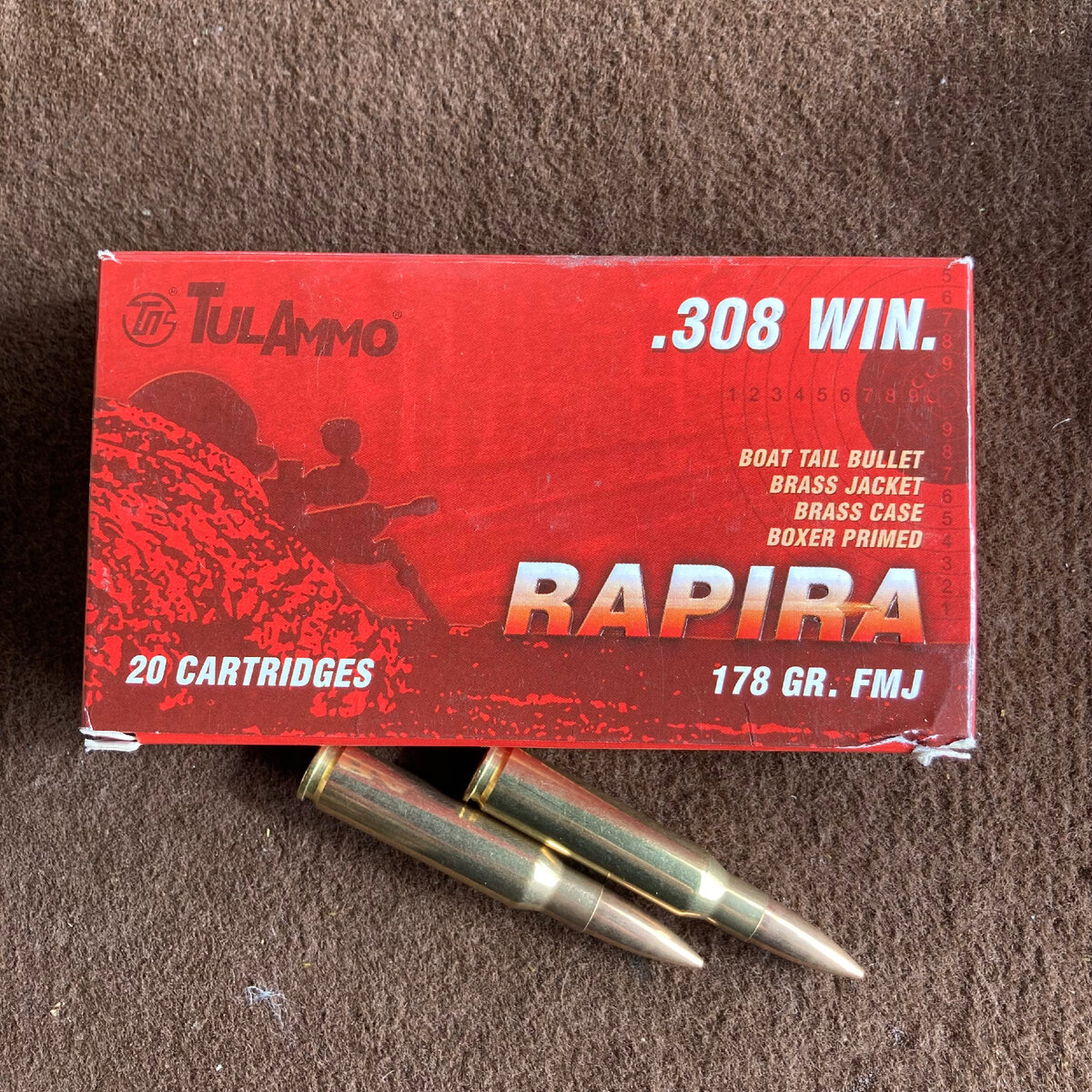 Рапира. Средняя начальная скорость 732, разброс 740-725 м/с.