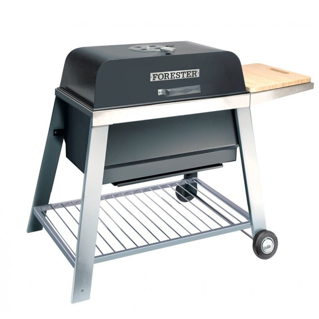 Угольный гриль FORESTER с крышкой и съемной полкой