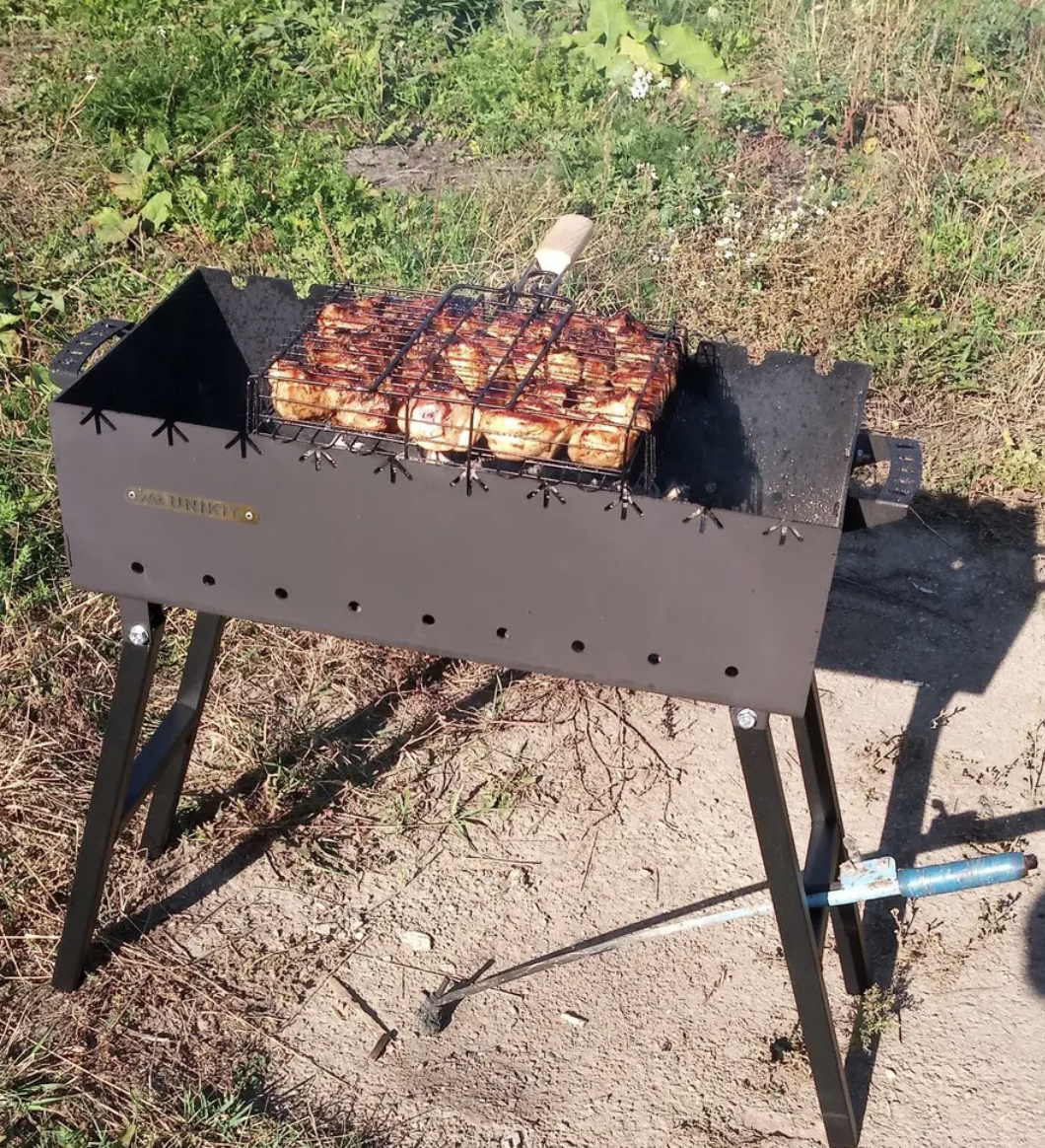 мангал «мс800» металлический. мангал amet 1с2176 772x291x76мм дачный. идеальный мангал. мангал под 2 решетки. посуда для мангала.