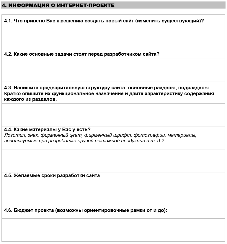 Бриф: как составить и убедить клиента его заполнить