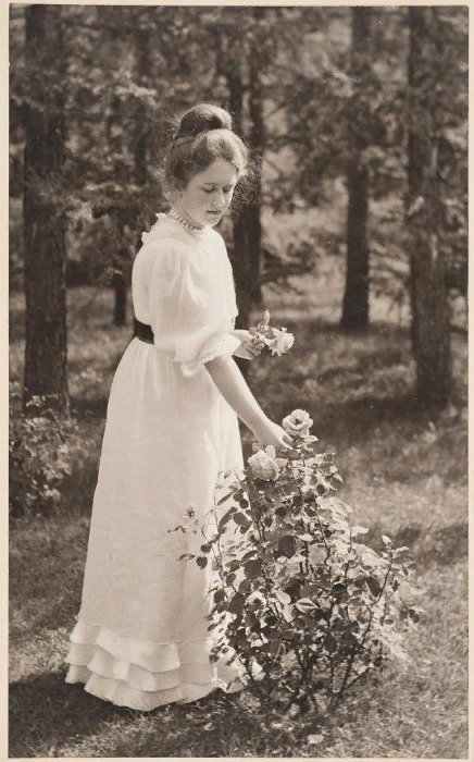 Девушка с розами. Н.А. Петров. 1900-е гг.
