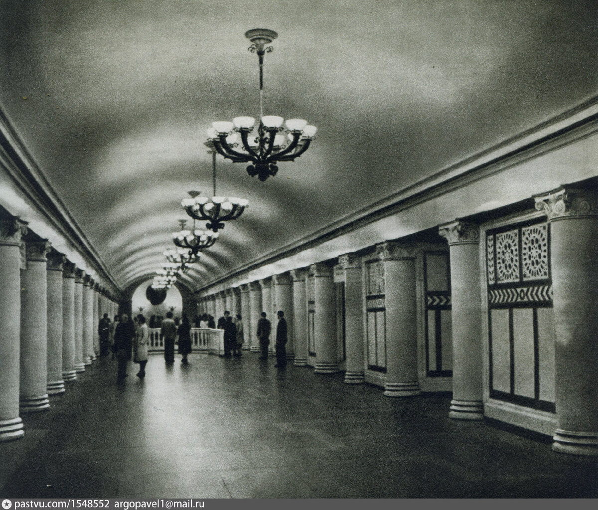 Метро Павелецкая. Центральный зал новой галереи 1888.