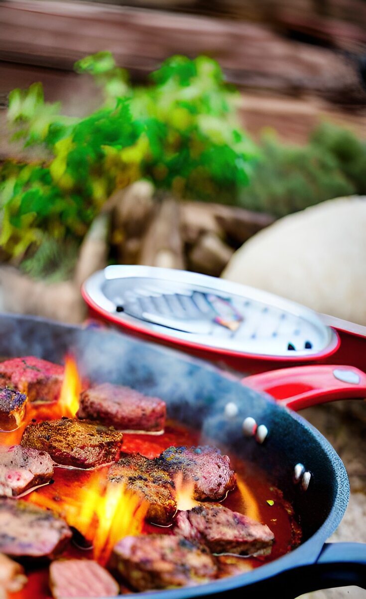 Готовлю мясо по-первобытному