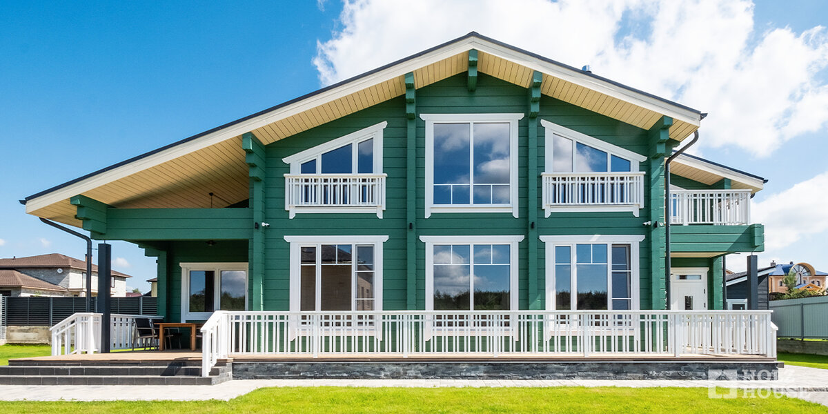 Дом из клееного бруса по проекту "Белфаст"