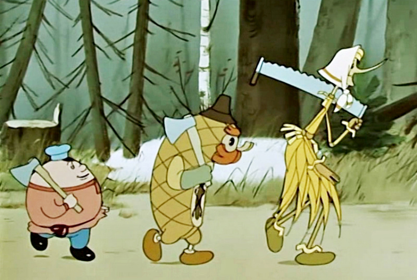 Кадр из мультфильма "Три дровосека" (Изображение из открытых источников)