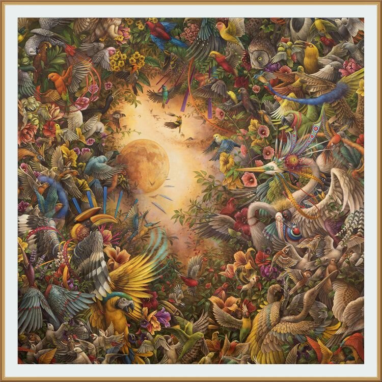 ©  Ханна Фаит Ята  / Hannah Faith Yata / В долине Луны 72x72" холст,масло 2018 год
 