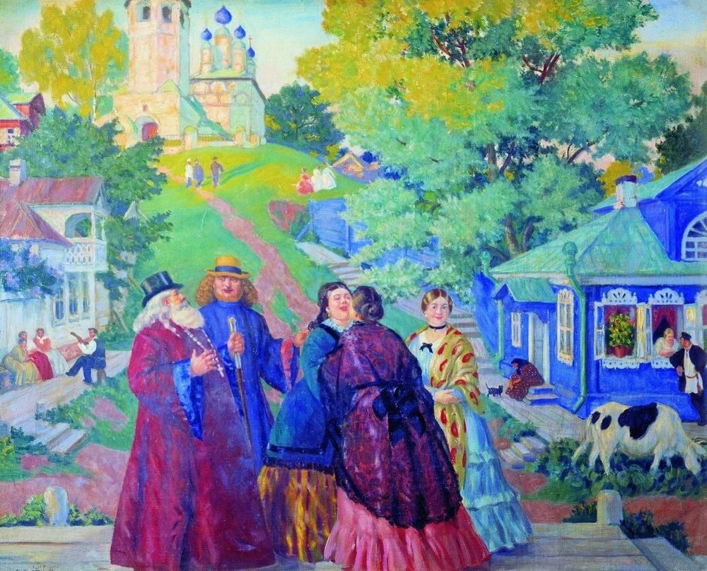 Борис Кустодиев. Пасхальный день. 1917