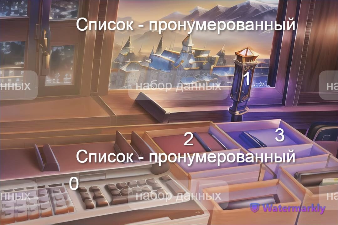 Список-пронумерованный набор данных