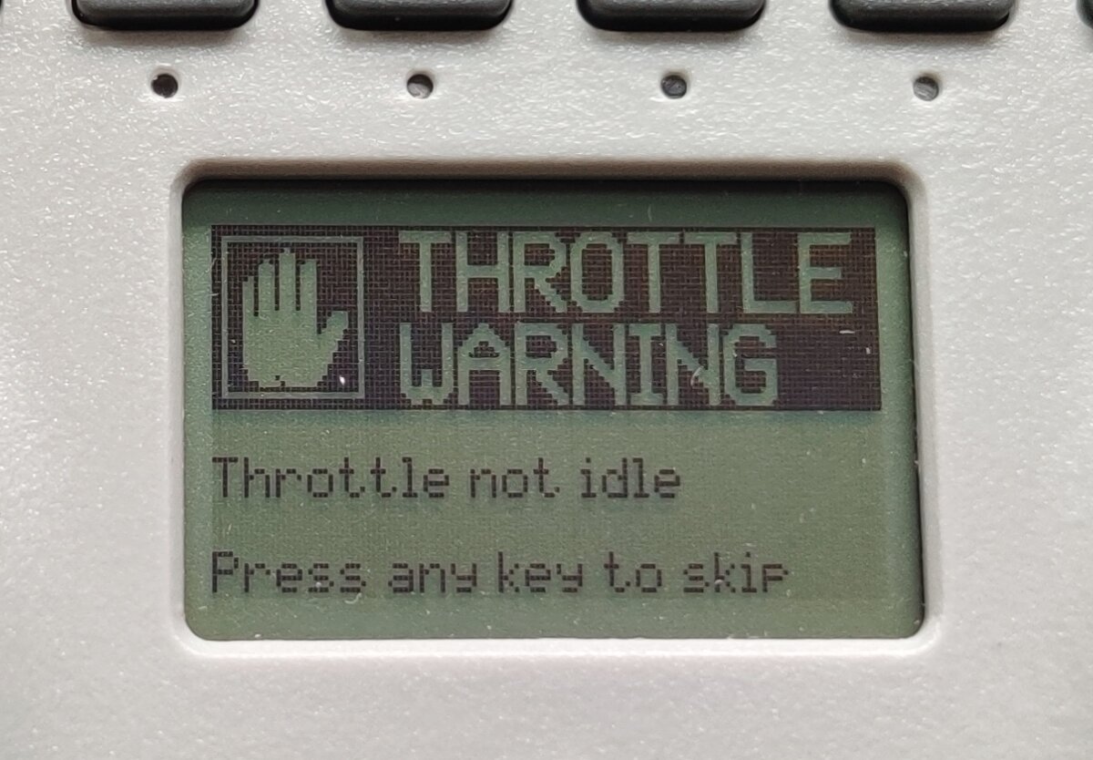 Throttle not idle