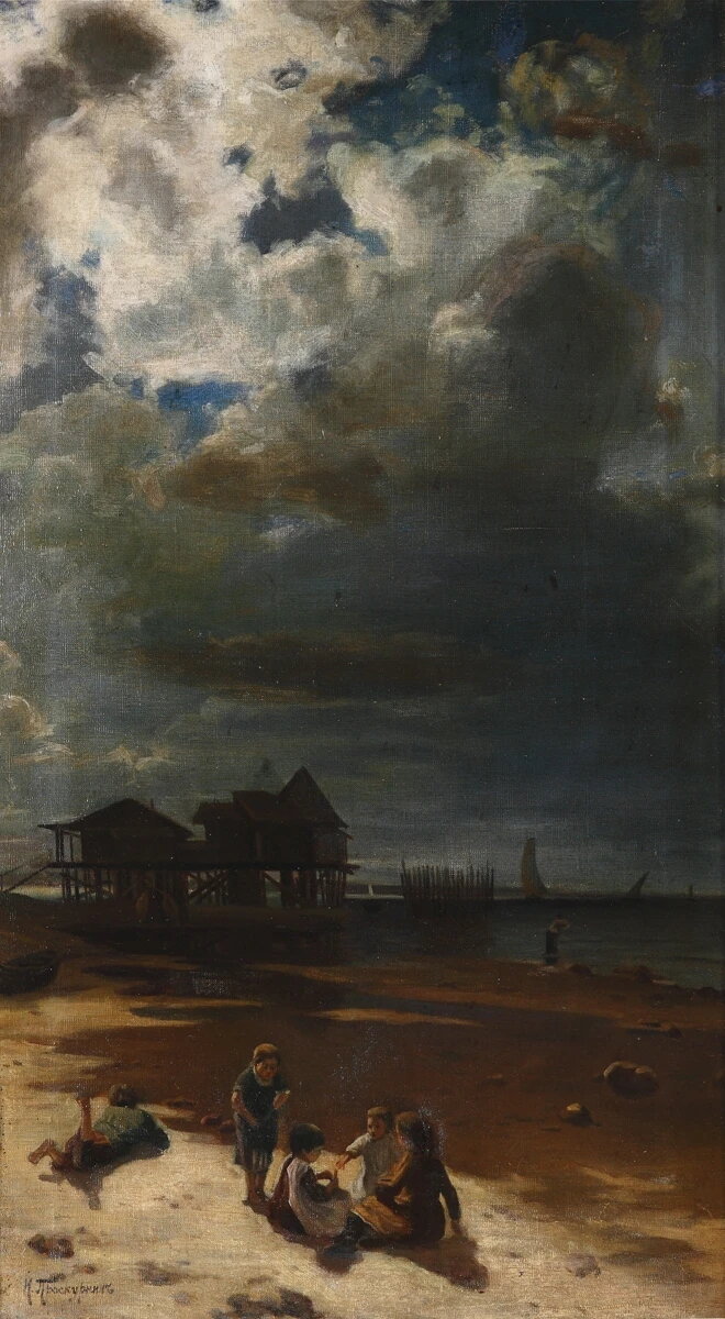 "Дети на берегу", И.М. Проскурнин, 1880-е. Частное собрание.