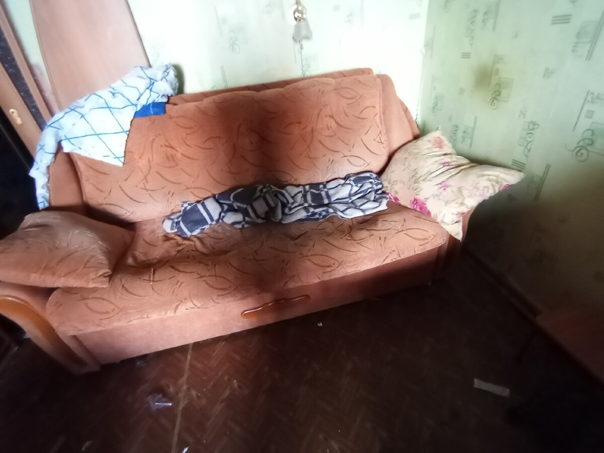 Диван жалко. Пол под диваном только что промыт  и поставлен на фото.