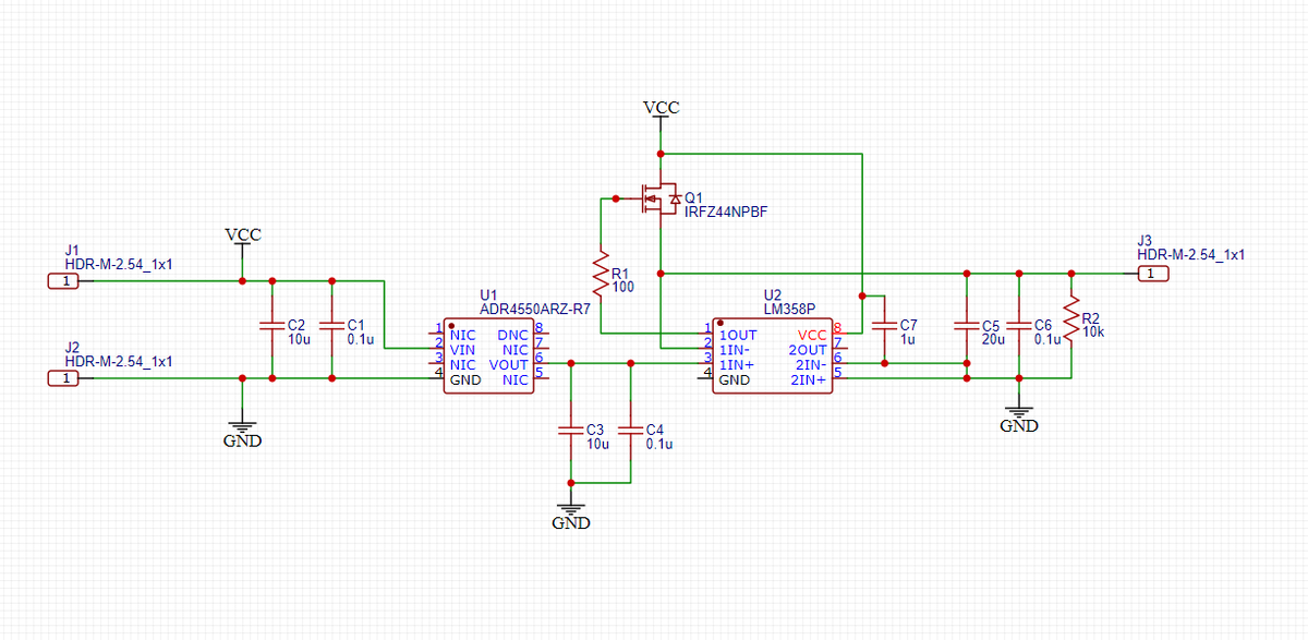 Разработанная мною готовая схема выдающая стабильно опорное напряжение ограниченное по мощности MOSFET транзистором. 
