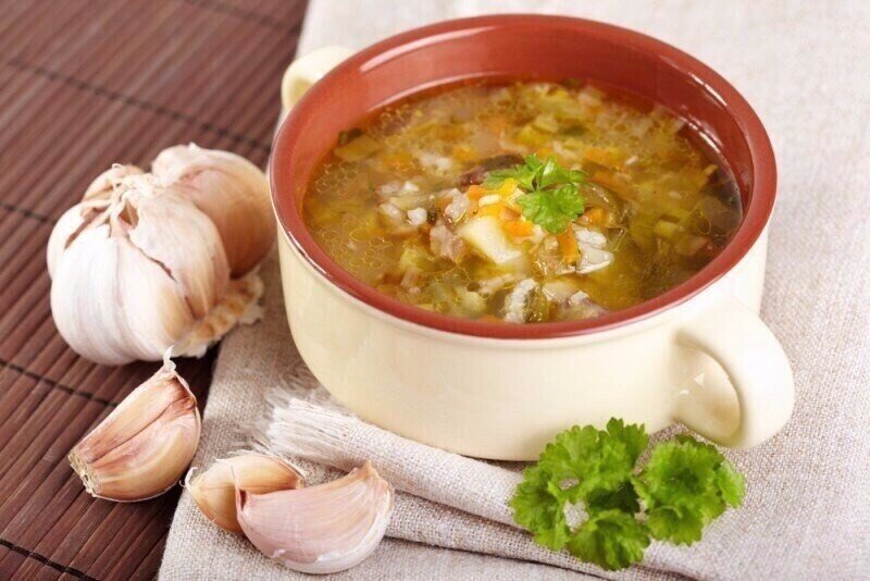 Рассольник с грибами для постящихся и веганов. 