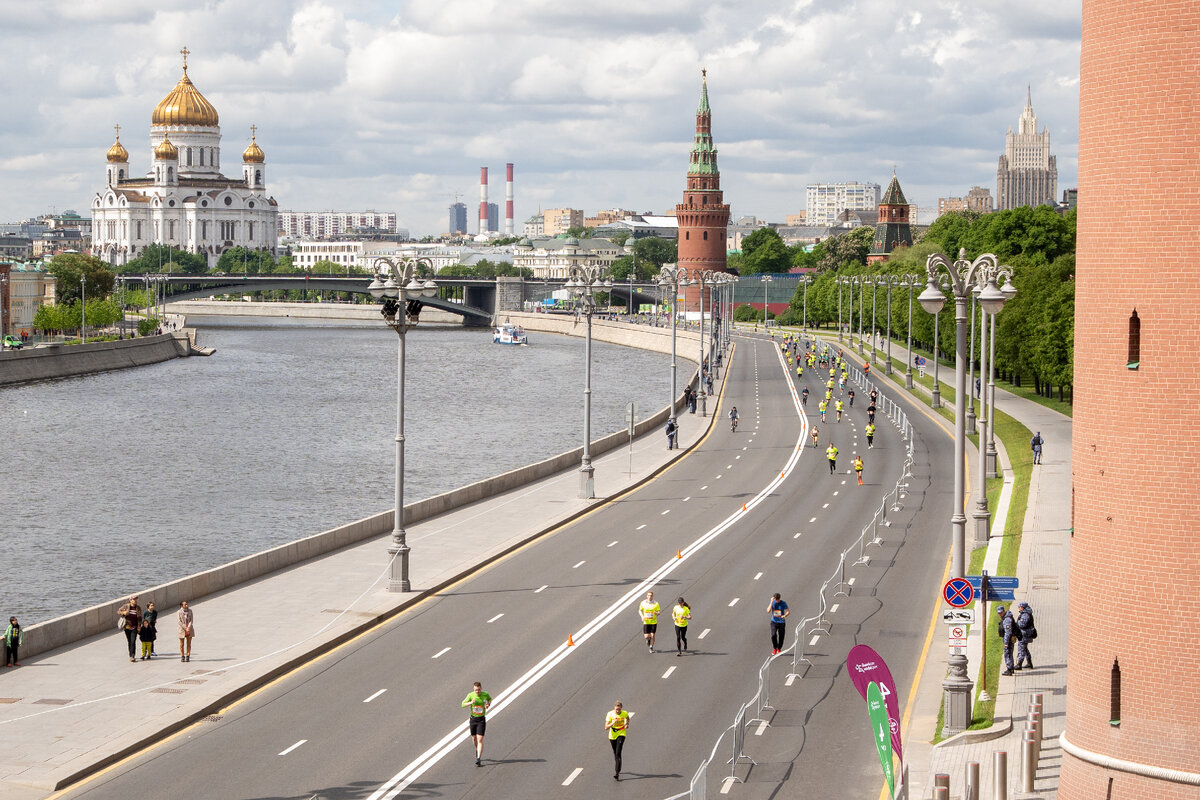 Маршрут Зеленого марафона в Москве проходил по центру