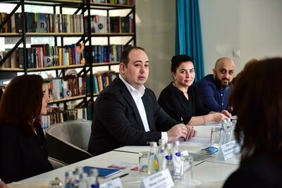    Дмитрий Волошин на встрече с химкинскими предпринимателями © Пресс-служба администрации г.о. Химки