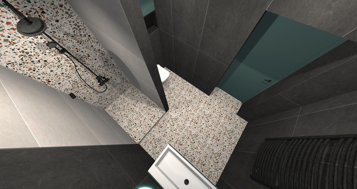 Дизайн-проект ванной комнаты "Гауди Керамика" (Калининград)