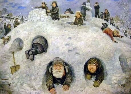 Баранов Леонид Павлович (род. в 1955 году). Картина из цикла "Жили-были дед  да баба".