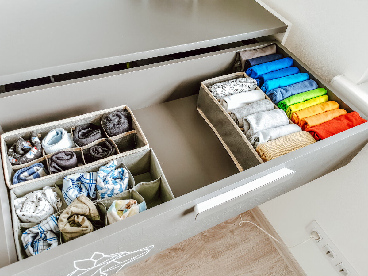 Футболки и нижнее бельё сына