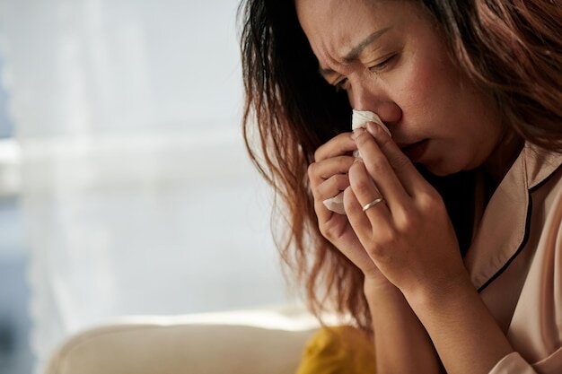 Фото с https://ru.freepik.com/premium-photo/woman-blowing-nose_33649890.htm
