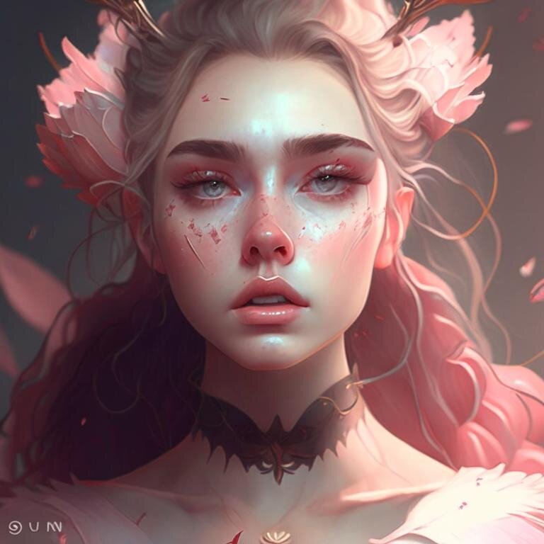 А вот это чудо выдал kandinsky 2.1 по запросу "женственность". 