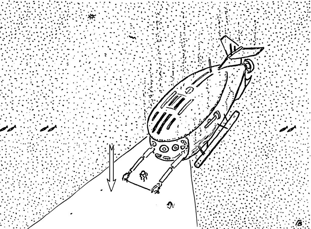 Схема подсчета макропланктона при погружении ГОА «Мир»
