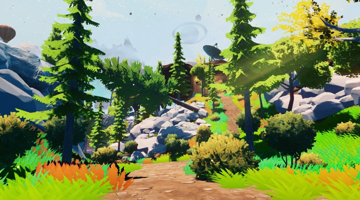 Скриншоты плохо передают живость элементов окружающего мира, ибо большинство природных объектов и частиц в небе постоянно находятся в движении.