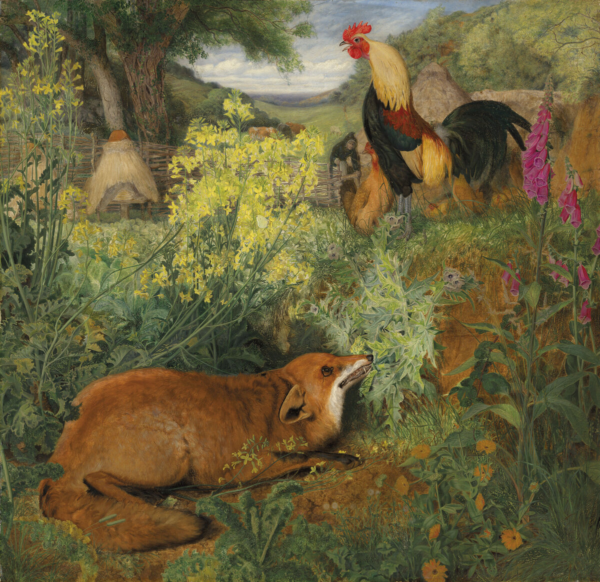 картина Webbe - Chanticleer and the fox
