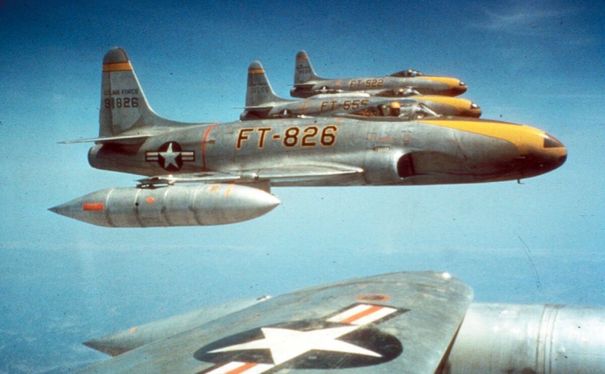 Американские истребители F-80С во время Корейской войны. Фото: commons.wikimedia.org