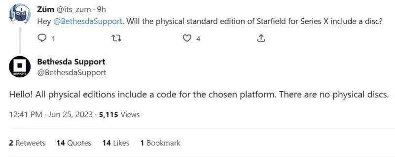     Переписка с представителем Bethesda