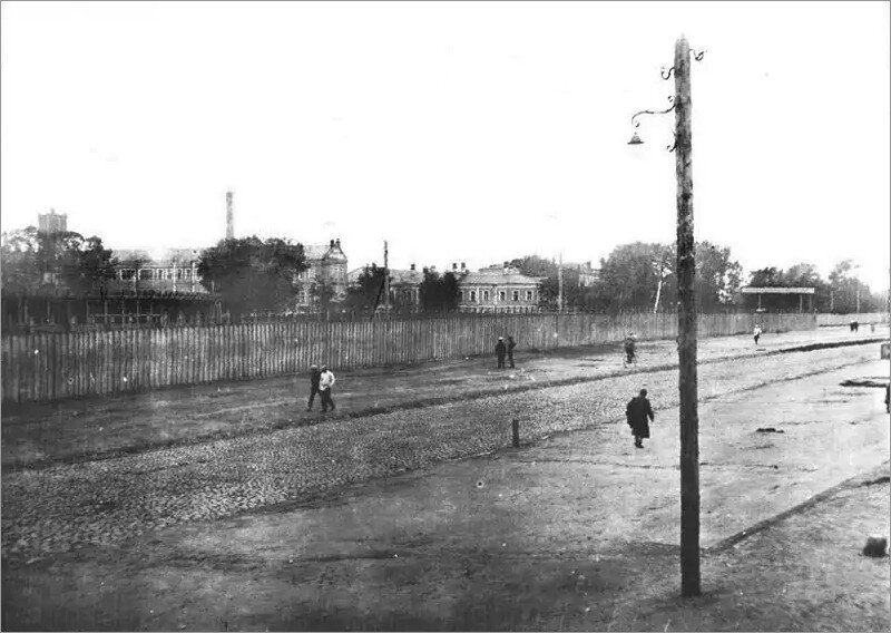 Вид на Звенигородское шоссе и з-д "Лакокраска". 1930. Источник: сайт www.pastvu.com