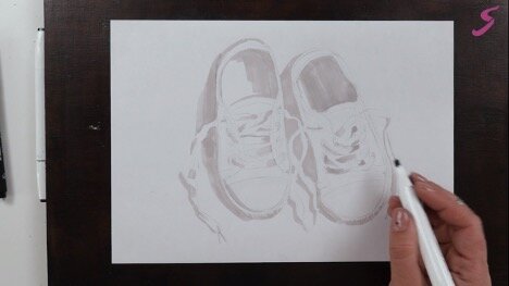 Рисунок кроссовок поэтапно (50 фото)