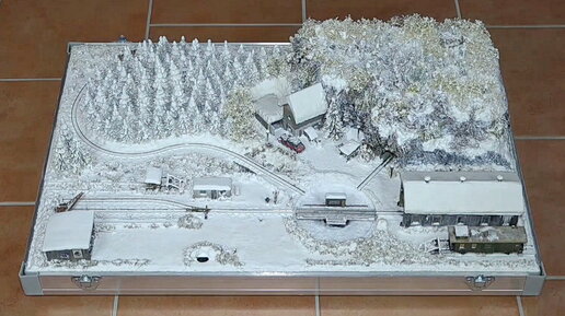 Зимний ЖД макет. Узкоколейные модели. H0f (1:87) ширина колеи 6,5 мм ...