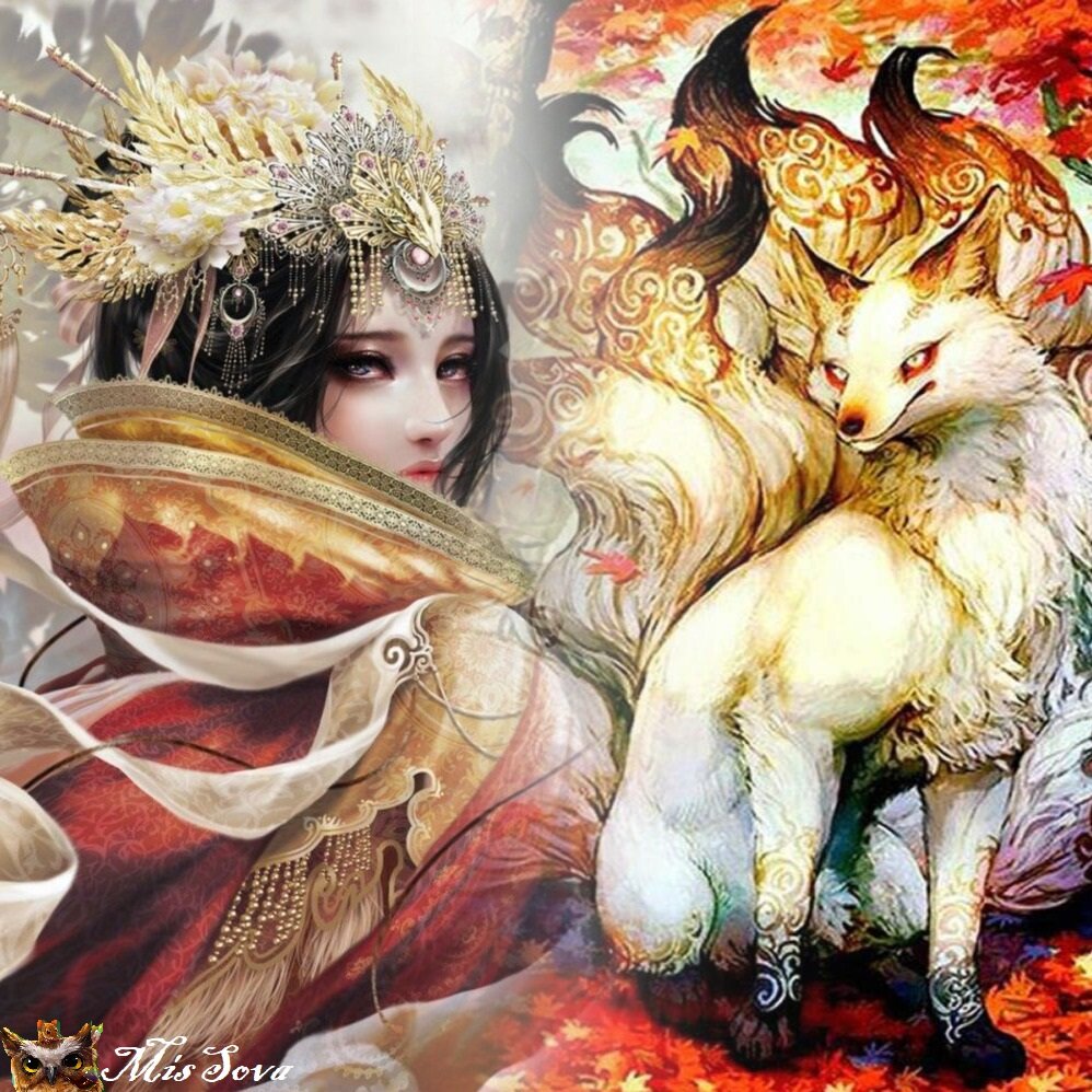 Красиво и с легким азиатским колоритом. Модно? Модно! Коллаж автора