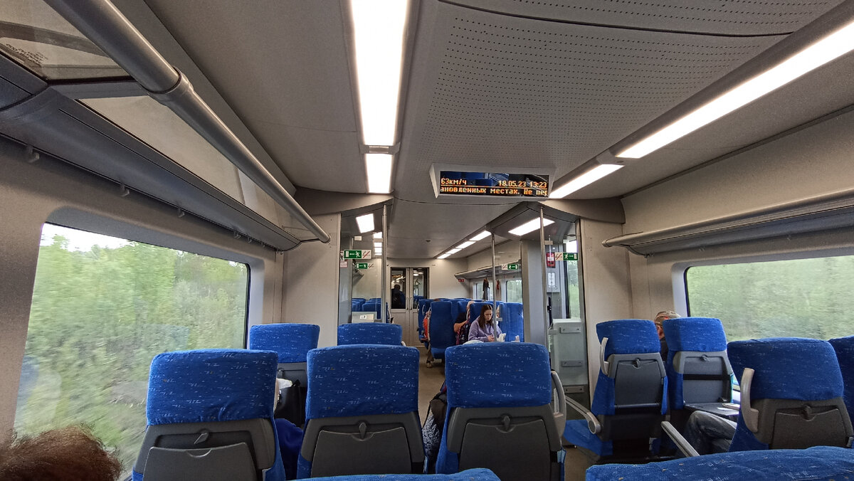 Салон электропоезда "Ласточка"