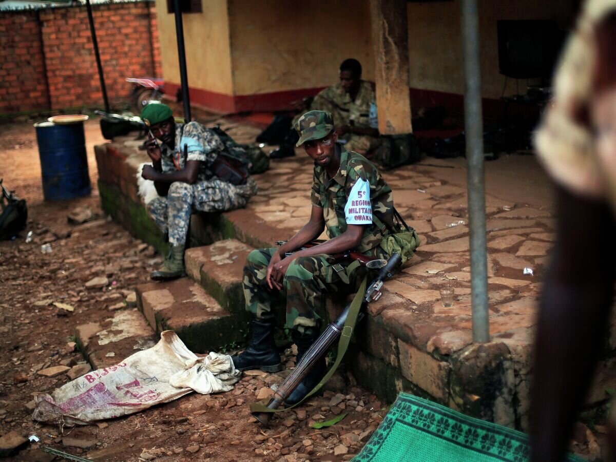    Военные на базе в Бамбари, ЦАР© AP Photo / Jerome Delay
