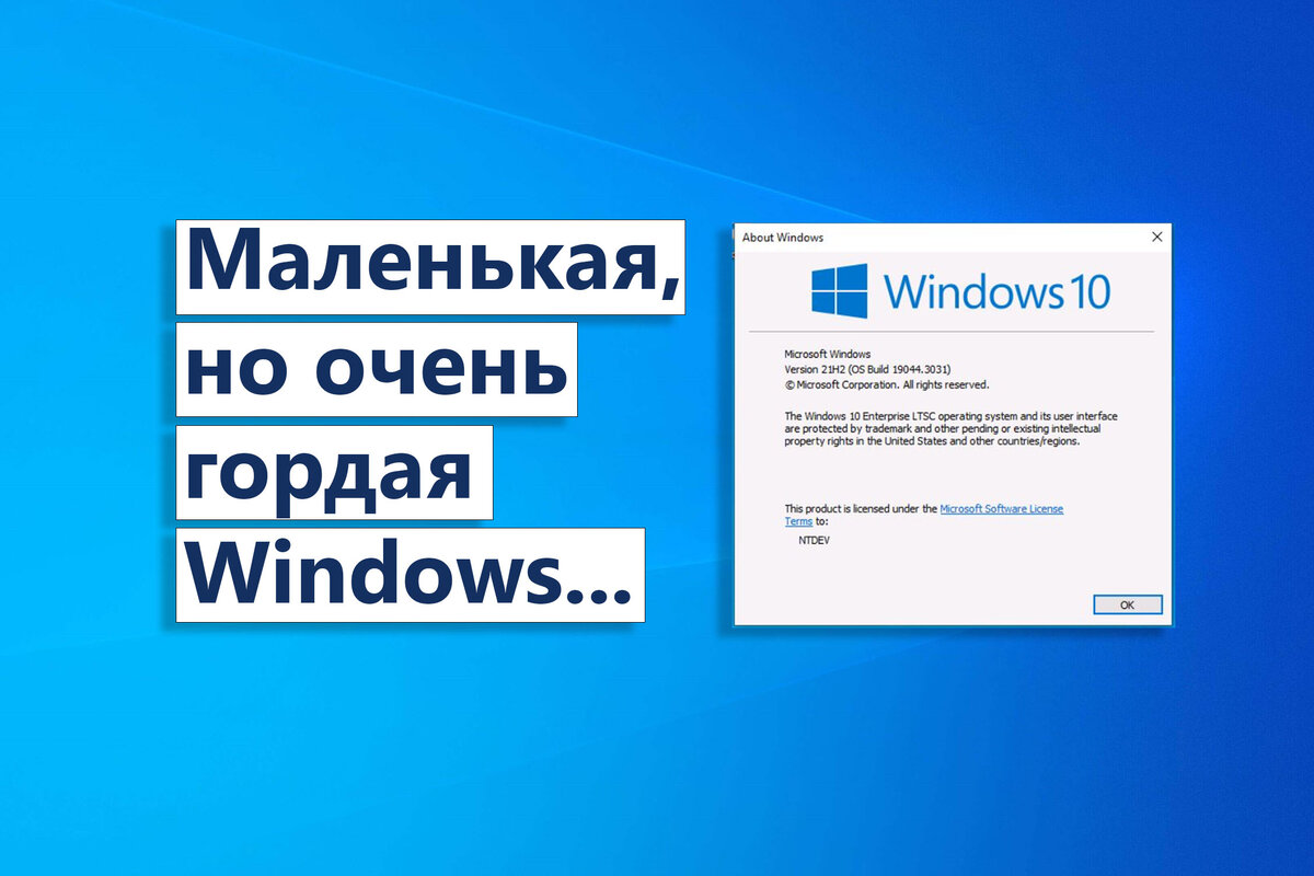 Небольшая, но мощная Windows 10 23H1 для нетребовательных пользователей / Дзен.Уловка-32