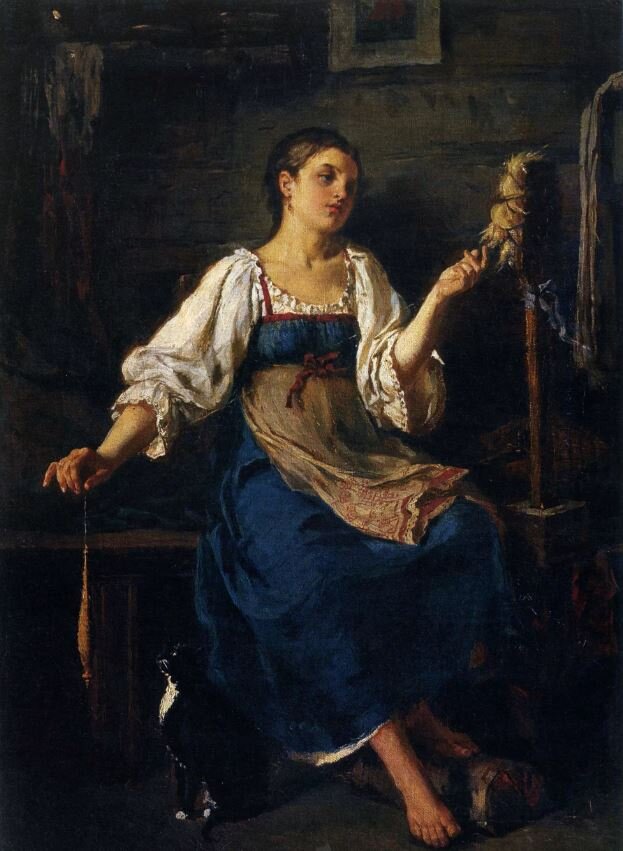 Фирс Журавлев "Пряха". 