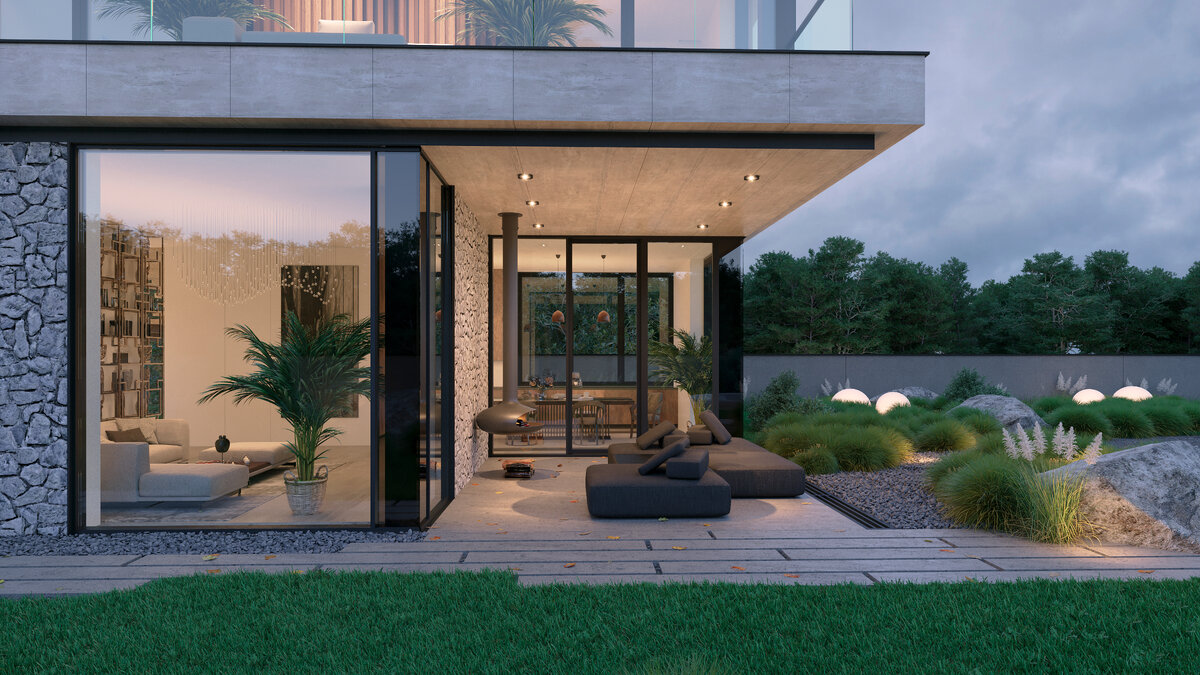 Проект загородного дома от архитектурно-строительной компании "Красный апельсин"